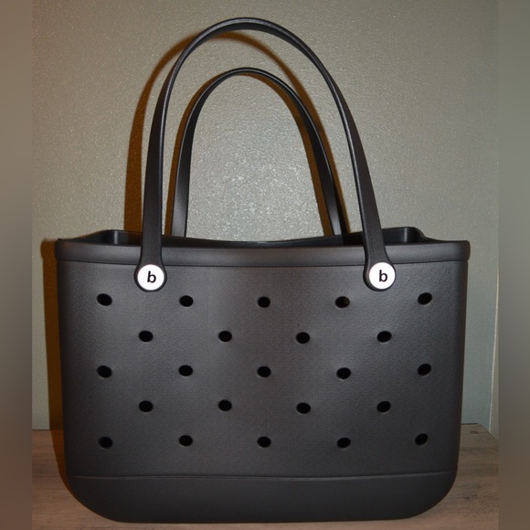 Eva Bogg Handbags - (SOLD) Eva Bogg style extra-large beach Tote Rubber Bag (Unbranded) Black